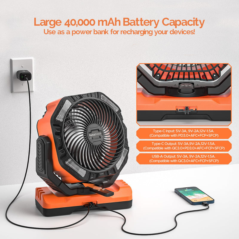 Load image into Gallery viewer, NEW! Porta Breeze D13 Rechargeable Camping Fan