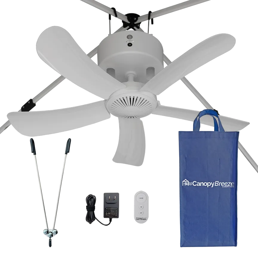 Canopy Breeze® Canopy Fan | Portable Ceiling Fans for Canopies +