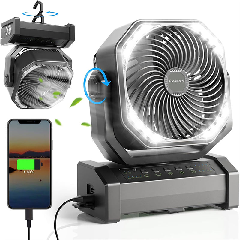 Load image into Gallery viewer, NEW! PortaBreeze D12 Rechargeable Camping Fan