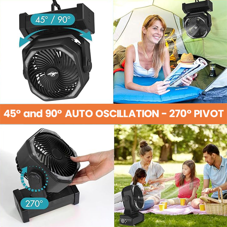 Load image into Gallery viewer, NEW! PortaBreeze D12 Rechargeable Camping Fan