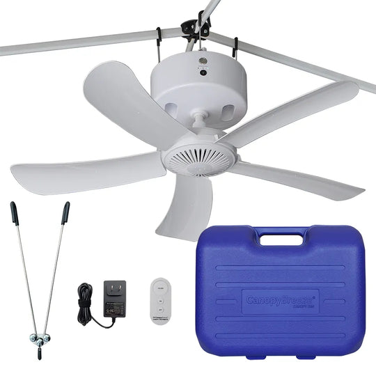 Canopy Breeze© Rechargeable Canopy Fan 6-hr Run Time