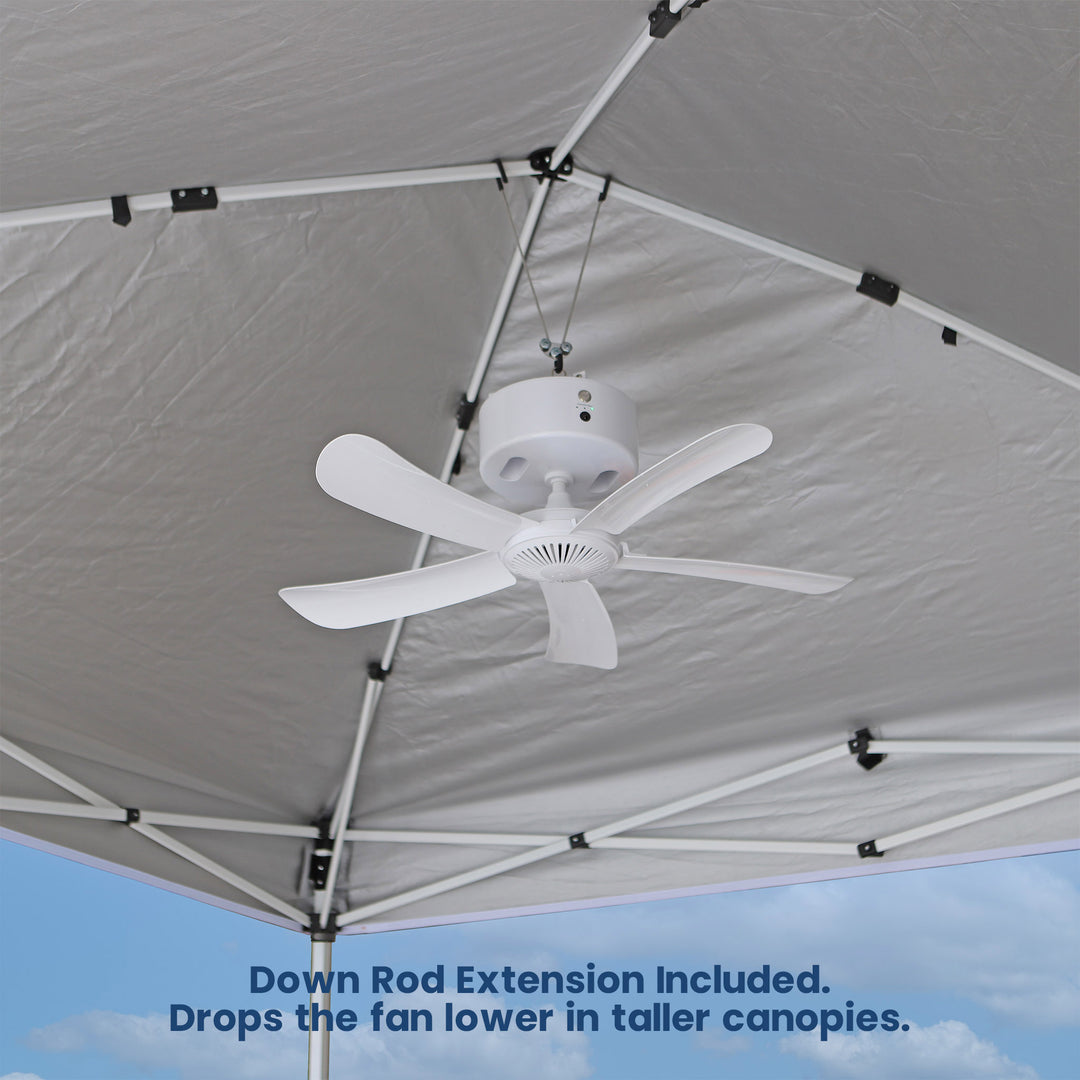 Canopy Breeze© Rechargeable Canopy Fan 4-hr Run Time