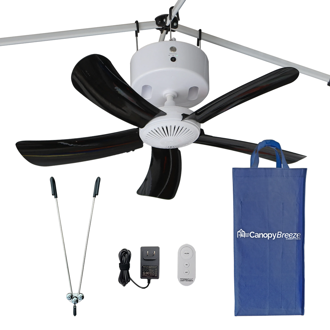 NEW! Canopy Breeze© Rechargeable Canopy Fan 4-hr Run Time