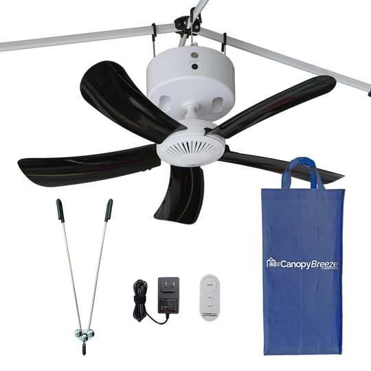 NEW! Canopy Breeze© Rechargeable Canopy Fan 4-hr Run Time