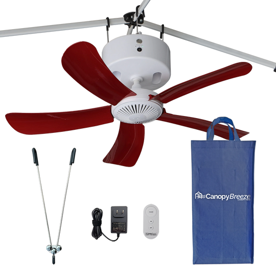 NEW! Canopy Breeze© Rechargeable Canopy Fan 4-hr Run Time
