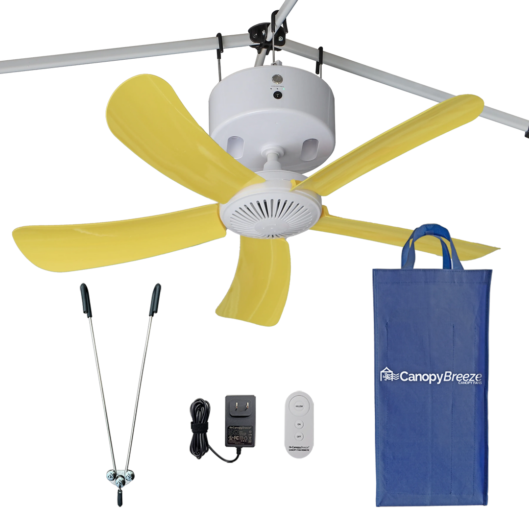 NEW! Canopy Breeze© Rechargeable Canopy Fan 4-hr Run Time