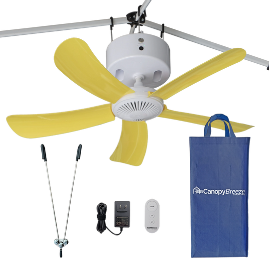 NEW! Canopy Breeze© Rechargeable Canopy Fan 4-hr Run Time