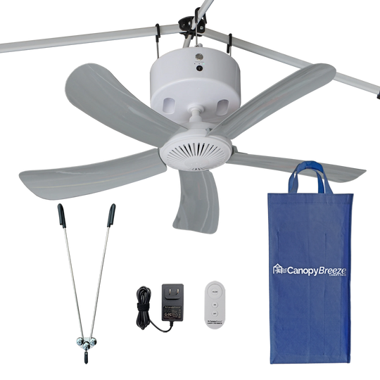 NEW! Canopy Breeze© Rechargeable Canopy Fan 4-hr Run Time