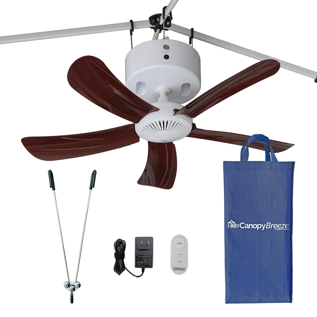 NEW! Canopy Breeze© Rechargeable Canopy Fan 4-hr Run Time