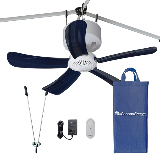 NEW! Canopy Breeze© Rechargeable Canopy Fan 4-hr Run Time
