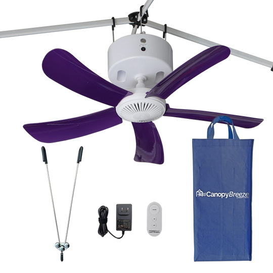 NEW! Canopy Breeze© Rechargeable Canopy Fan 4-hr Run Time
