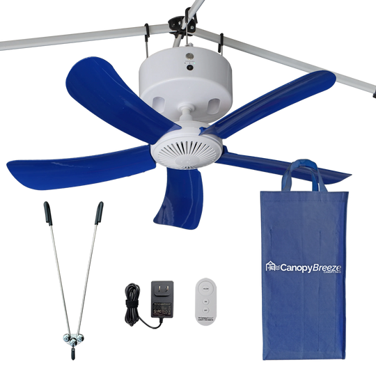 NEW! Canopy Breeze© Rechargeable Canopy Fan 4-hr Run Time