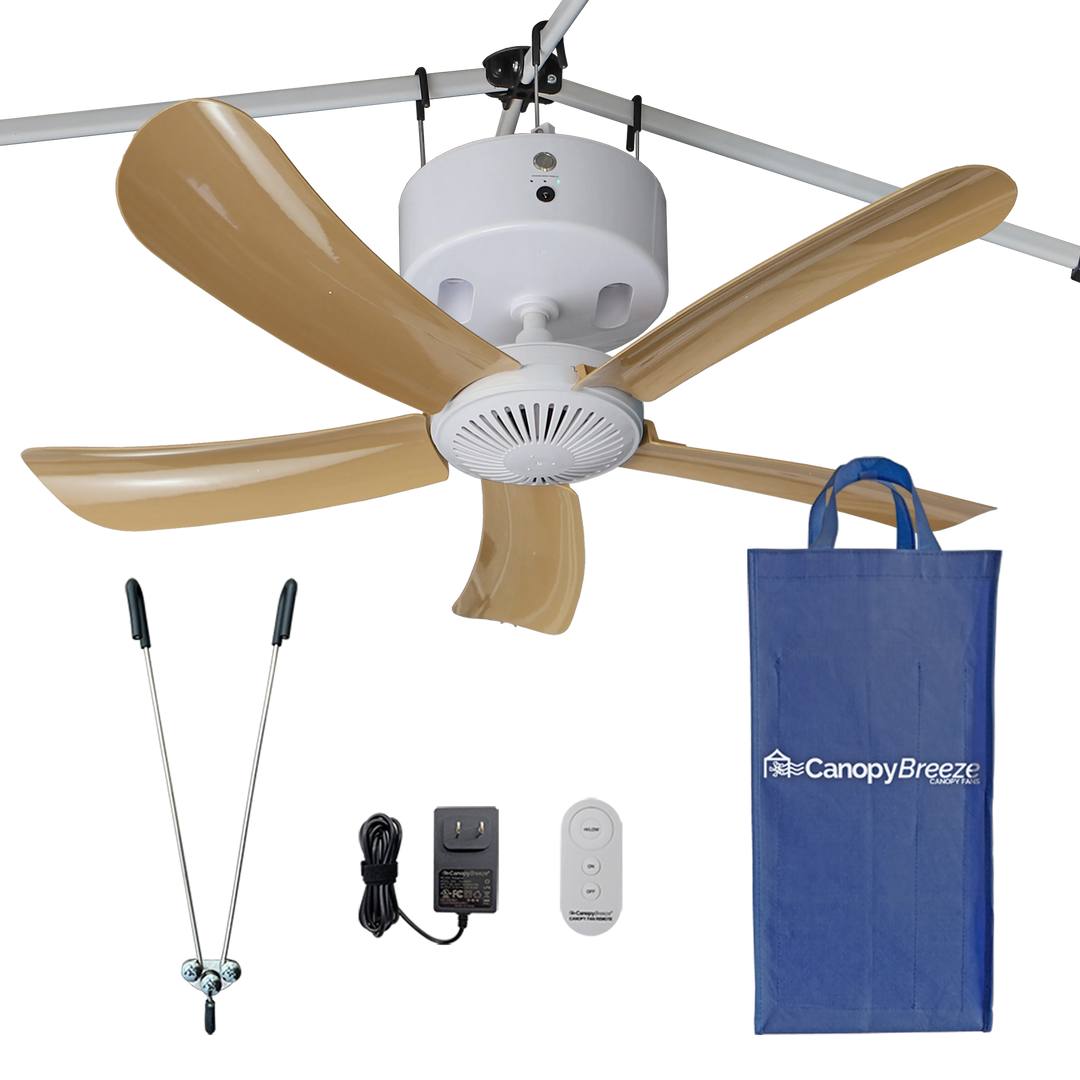 NEW! Canopy Breeze© Rechargeable Canopy Fan 4-hr Run Time