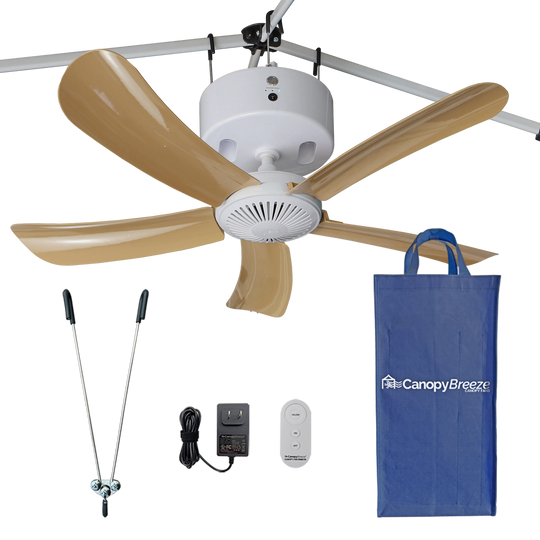 NEW! Canopy Breeze© Rechargeable Canopy Fan 4-hr Run Time