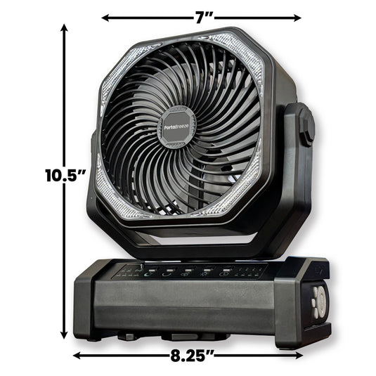 NEW!  PortaBreeze D12 Rechargeable Camping Fan