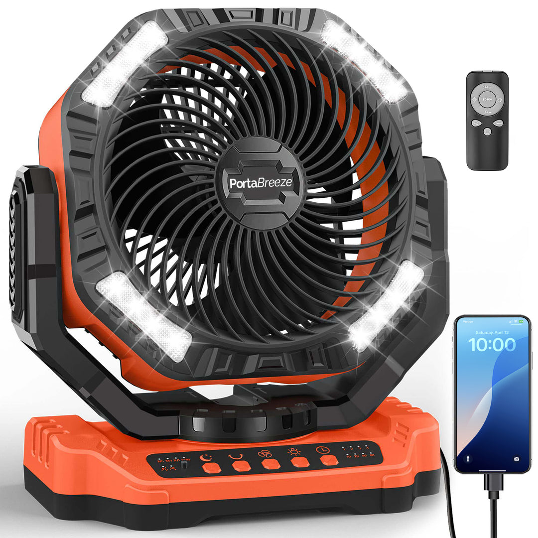 camp tent fan Porta Breeze D13 Rechargeable Camping Fan – CanopyFan.com